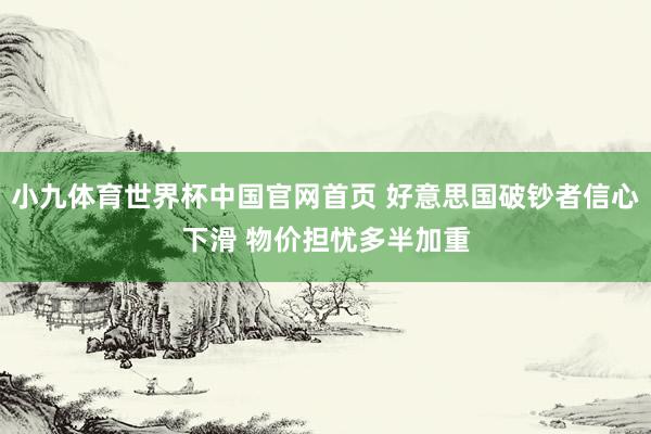 小九体育世界杯中国官网首页 好意思国破钞者信心下滑 物价担忧多半加重