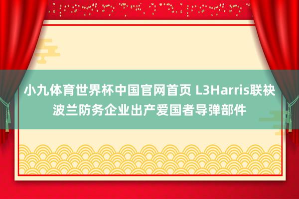 小九体育世界杯中国官网首页 L3Harris联袂波兰防务企业出产爱国者导弹部件