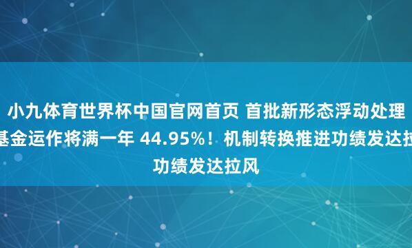 小九体育世界杯中国官网首页 首批新形态浮动处理费基金运作将满一年 44.95%!机制转换推进功绩发达拉风