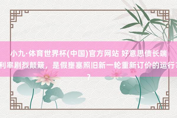 小九·体育世界杯(中国)官方网站 好意思债长端利率剧烈颠簸，是假壅塞照旧新一轮重新订价的运行？