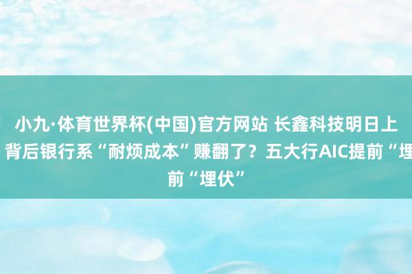 小九·体育世界杯(中国)官方网站 长鑫科技明日上会,背后银行系“耐烦成本”赚翻了?五大行AIC提前“埋伏”