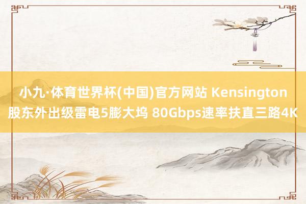 小九·体育世界杯(中国)官方网站 Kensington股东外出级雷电5膨大坞 80Gbps速率扶直三路4K