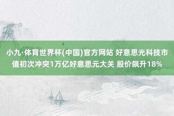 小九·体育世界杯(中国)官方网站 好意思光科技市值初次冲突1万亿好意思元大关 股价飙升18%