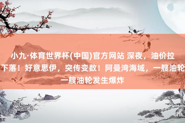 小九·体育世界杯(中国)官方网站 深夜,油价拉升、黄金下落!好意思伊,突传变数!阿曼湾海域,一艘油轮发生爆炸