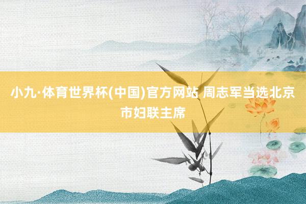 小九·体育世界杯(中国)官方网站 周志军当选北京市妇联主席