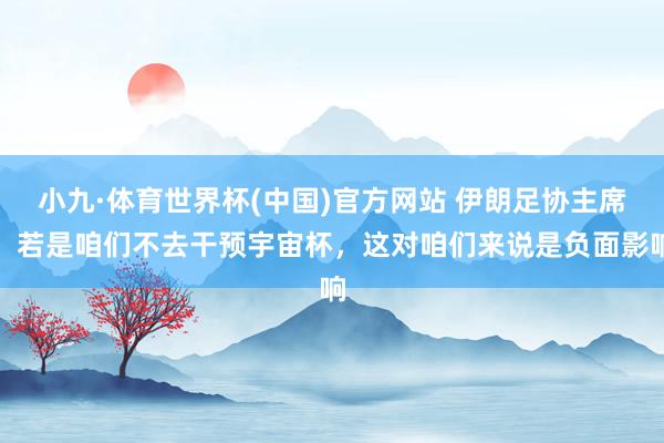 小九·体育世界杯(中国)官方网站 伊朗足协主席:若是咱们不去干预宇宙杯,这对咱们来说是负面影响
