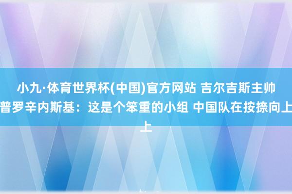 小九·体育世界杯(中国)官方网站 吉尔吉斯主帅普罗辛内斯基：这是个笨重的小组 中国队在按捺向上