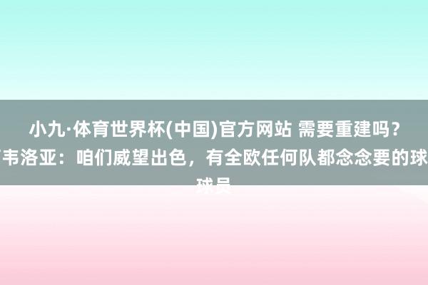 小九·体育世界杯(中国)官方网站 需要重建吗？阿韦洛亚：咱们威望出色，有全欧任何队都念念要的球员
