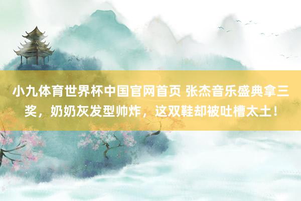 小九体育世界杯中国官网首页 张杰音乐盛典拿三奖,奶奶灰发型帅炸,这双鞋却被吐槽太土!