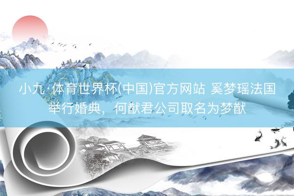 小九·体育世界杯(中国)官方网站 奚梦瑶法国举行婚典，何猷君公司取名为梦猷
