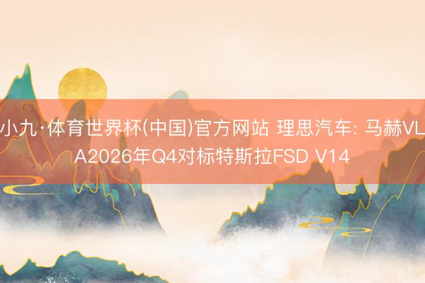 小九·体育世界杯(中国)官方网站 理思汽车: 马赫VLA2026年Q4对标特斯拉FSD V14
